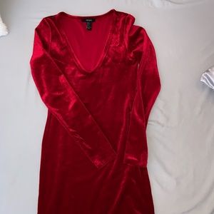 Long sleeve bodycon velvet dress